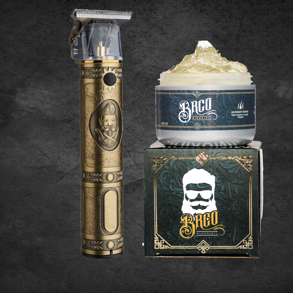 Paquete de Balsamo Minoxidil 12% + Rasuradora